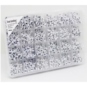 NWT Bead landing black and white alphabet letter bead set